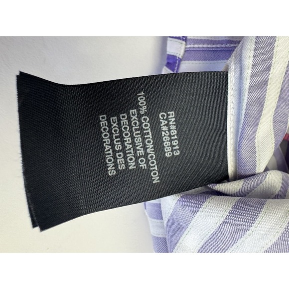 NWT Robert Graham X LANAI Purple Stripe Flip Cuff Trim Fit Shirt MED $188 READ - Picture 12 of 14
